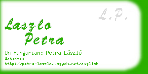 laszlo petra business card