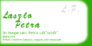 laszlo petra business card